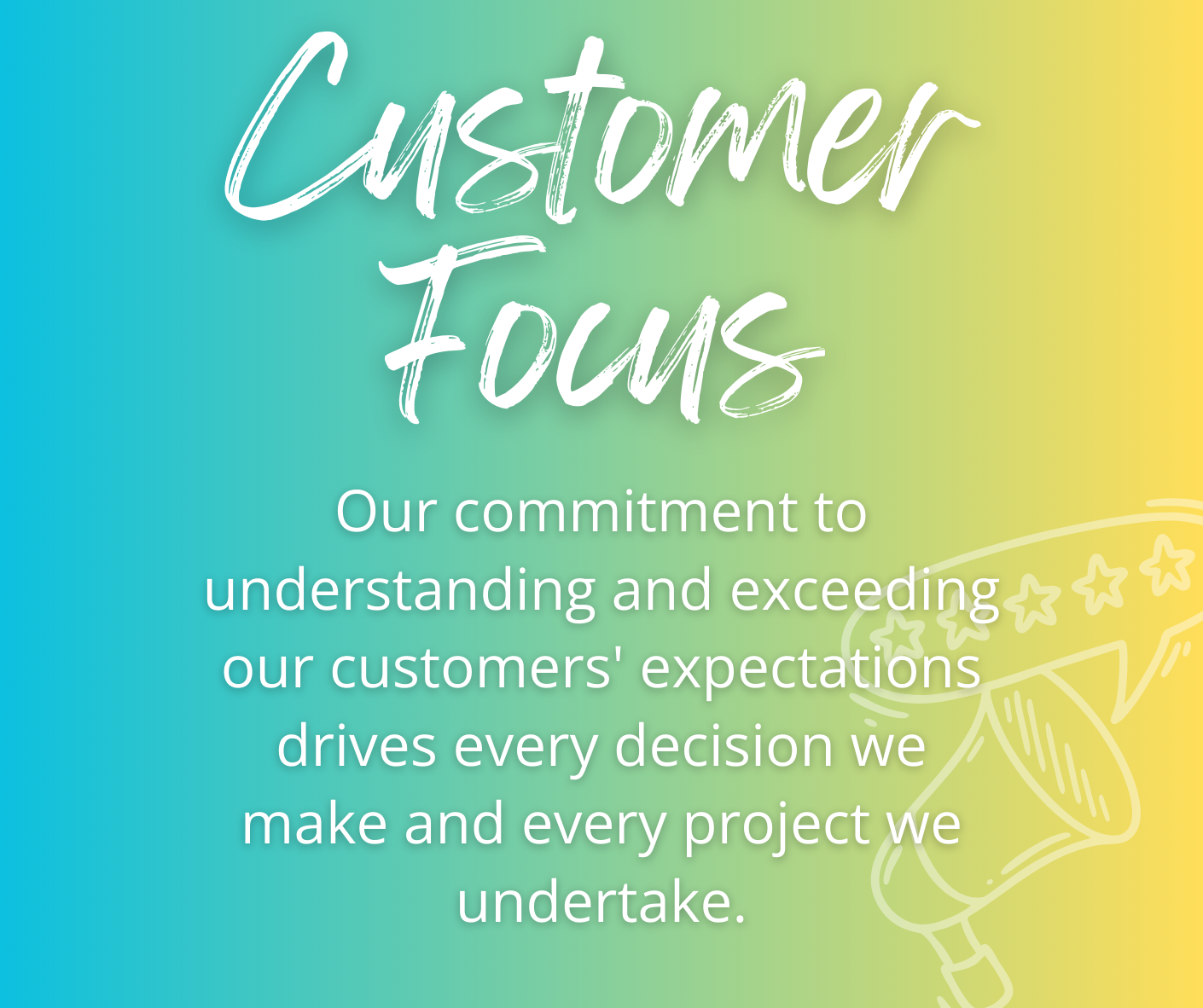 Customer Focus Graphic - Thomson Partnership has a strong commitment to understanding and exceeding the expectations of customers.